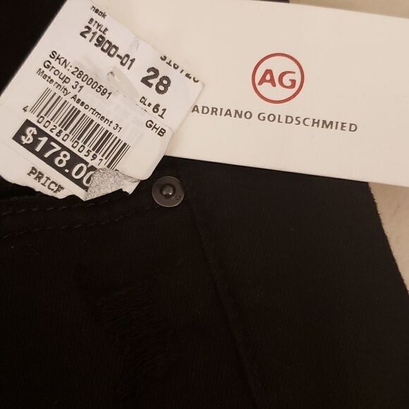 AG Women's  ⚫ Distressed jean leggings size 28 NWT - Picture 7 of 9